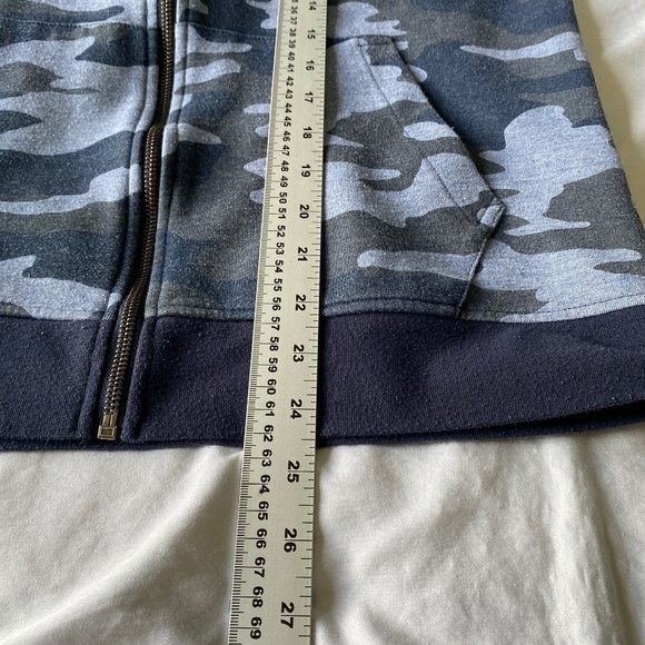 Black Brown Men's Blue Camo Long Sleeve Zip Up Sweatshirt Jacket‎ Size Small - Picture 11 of 12